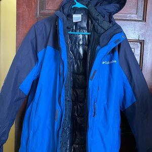 Columbia Navy and Gray Interchange Jacket - 3 in 1